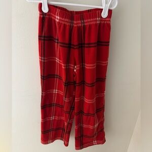 Cozy Red Plaid Kids Pajama Pants- size 4/5